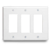Leviton 80611 Midway Decora Wallplate - 3 Gang